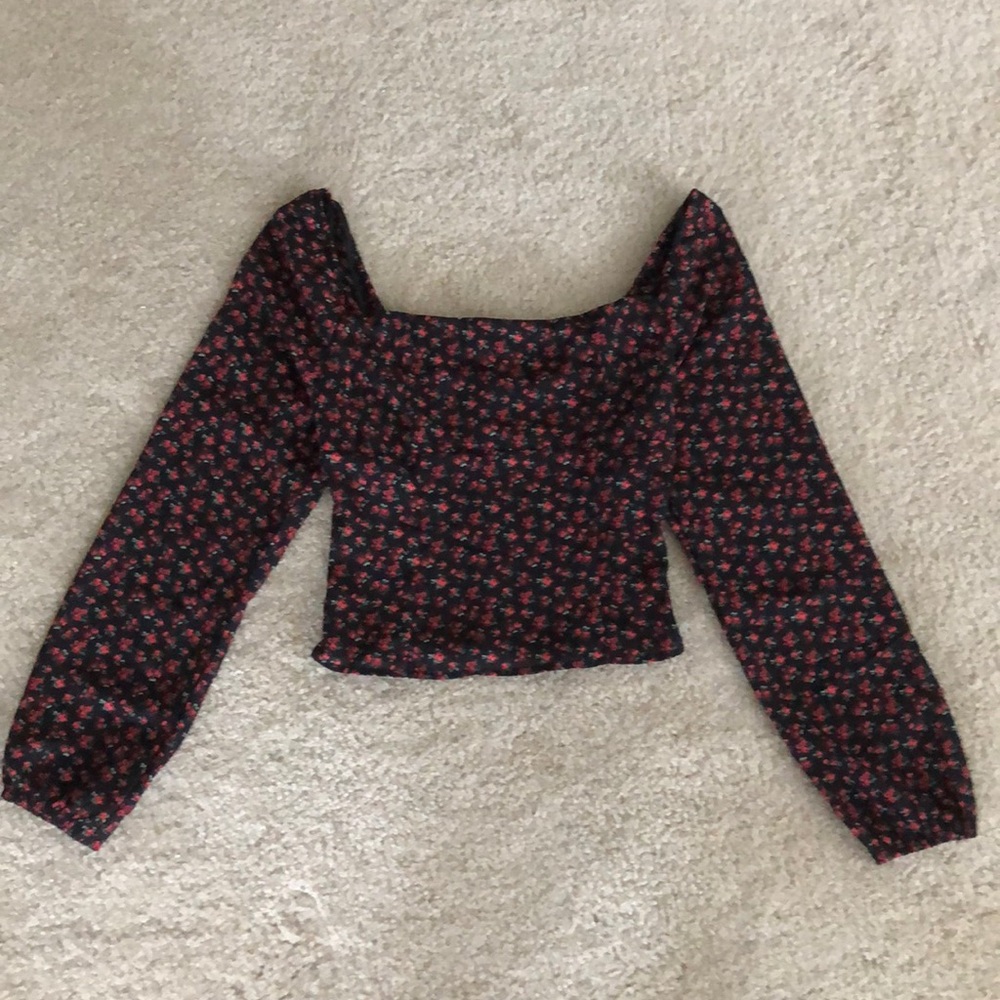 Off-the-Shoulder Floral Blouse